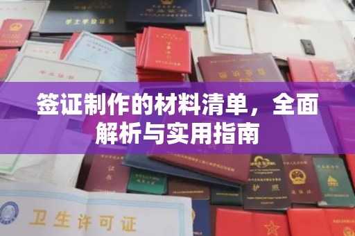 电白签证制作的材料清单，全面解析与实用指南